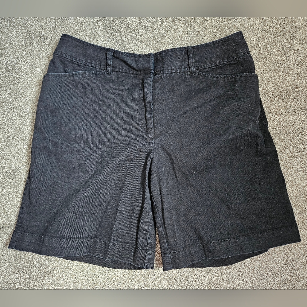 Black Cotton Chinos 8P Togo 97% Cotton 7.5" Inseam Medium Rise